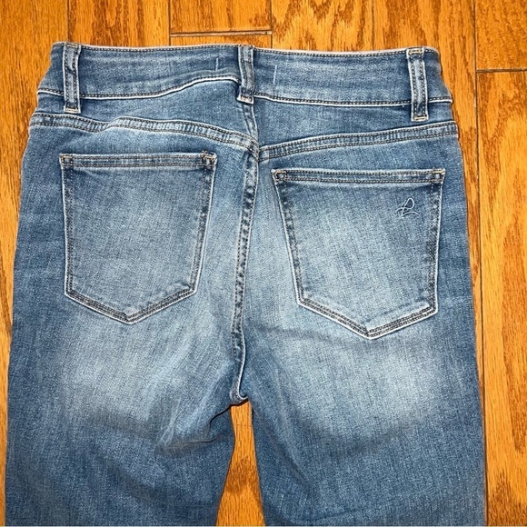 DL1961 Crystal-Embellished Cropped Mid Rise Instasculpt Skinny Jeans Size 26 - Picture 10 of 12